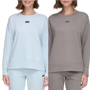 Lot of 2 DKNY Ladies Crewneck Fleece Sweatshirt